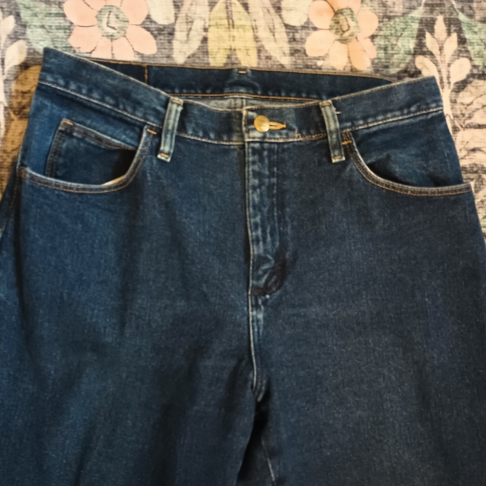Vtg Wrangler Blues Womens Mom Jeans 10X30 Dark High Rise Retro 90s Cowgirl - Picture 2 of 10